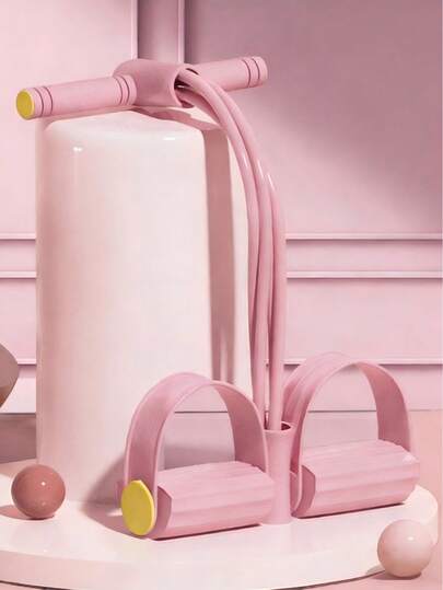 1 Set Of EVA Resistance Bands - 4 Stackable Lightweight Resistance Bands For Full Body Workout, Abdominal Training, Rowing And Fitness Equipment - Available In Purple And Pink, Training Accessories, Elastic Fitness Bands, Single Pack