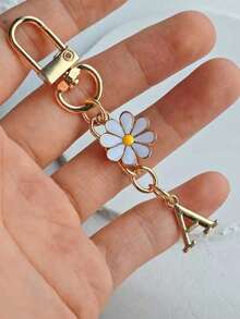 金色A-Z时尚字母钥匙扣，配可爱雏菊吊坠 - 个性化字母钥匙圈，时尚包包挂饰，手工波西米亚风礼物，男女皆宜，是生日、毕业、结婚礼物、背包和车钥匙装饰、友谊日礼物、装饰钥匙扣、情人节礼物、近期节日礼物的理想之选，也适合送给家人、朋友、同事和同学。 - 彩色 - 查看 18