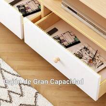 RWDSDWT Mueble para TV Blanco 140CM Mesa para TV Apta para Televisores de 50 Pulgadas o Menos Centro de Entretenimiento con Estantes Abiertos y Cajones 140 * 30 * 40CM - Blanco - Ver 7