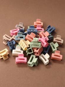 20pcs Hollow Square Hair Clips, Butterfly Claw Hair Clips, Suitable For Daily Use - Multicolor - View 3