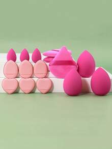 15件套化妆海绵/粉扑套装包含3个三角形粉扑、3个迷你气垫粉扑、3个迷你心形气垫粉扑、3个水滴形化妆蛋和3个迷你化妆海绵。适用于粉底液、粉底和遮瑕膏。适合所有肤质。 - 彩色 - 查看 14