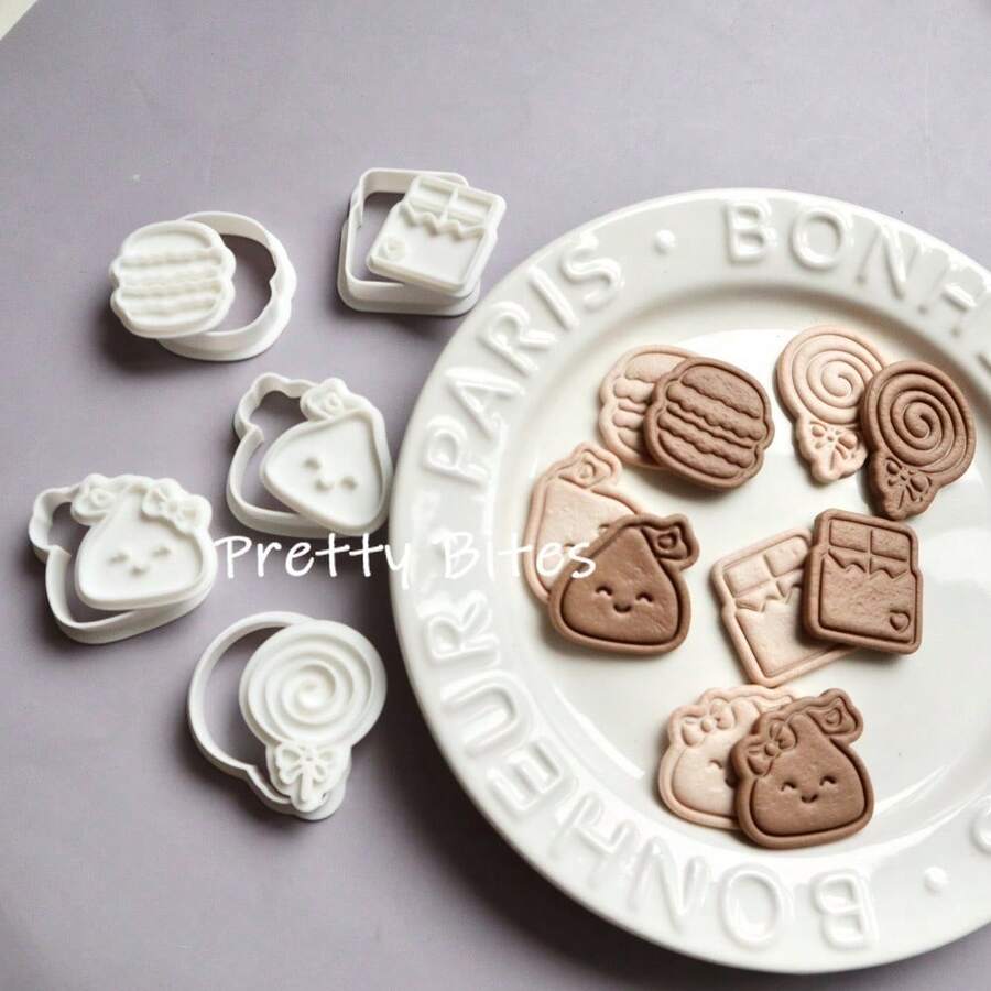 Valentine's Day Cookie Cutters Lollipop Envelope Heart-Shaped Cookie Stamps Mini Cartoon Biscuit Mold Household Pressable Baking Mold - Valentine's Day - View 1