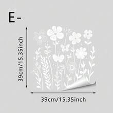 1/3片装四季通用静电吸附窗膜，花卉蒲公英图案，适用于卧室装饰和家居装饰 - 彩色 - 查看 13