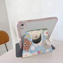 1个简约宠物猫狗派对元素优雅粉色防震保护壳，亚克力背板，睡眠/唤醒功能，防震镜头全覆盖，时尚中性设计，时尚爱好者的理想之选，兼容iPad 10.2英寸第八代（2020款）/iPad Air 11英寸（M2-2024款）/iPad Pro 11英寸（M4-2024款）/第十代/第十一代（A16）/iPad Pro 12.9英寸/iPad Air 4/5 10.9英寸/iPad Pro 11英寸（2022款）//