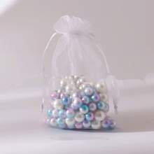 Vacuumable Pearl Yarn Drawstring Candy Bag, Jewelry And Cosmetics Packaging, Gift Mesh Drawstring Bag - Multicolor - View 12