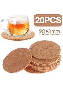 50/40/30/20/10 Non-Slip Cork Coaster Natural Round Wooden Cup Mat Heat Insulation Pads Tea Coffee Mug Drinks Holder Table Decoration - Multicolor - View 16