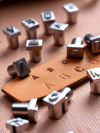 37pcs Alloy Leather Embossing Tool Set, Includes Letter & Number Patterns, Suitable For Leather, Saddle And Handcraft DIY, Ideal For DIY Projects, Saddle Making And Leather Bag DIY Embossing Tools