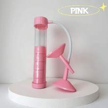 1个便携式呼吸哑铃，腹式呼吸练习，提升肺活量、腹肌、盆底肌和面部核心肌群，可调节呼吸训练器（面部和腹肌训练） - 粉色/蓝色 | 肺活量、核心腹肌和盆底肌锻炼器 | 便携式家用健身器材，呼吸哑铃