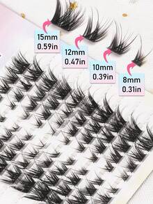 80PCS Segmented Eyelash, Reusable Independent Eyelash Extension Kit, Slanted Flying Eyelash Cluster, Natural Extension Eyelash To Enlarge Eyes, Reusable Eyelash Cluster, Reusable Eyelash Cluster Suitable For Daily Life, Wedding, Dating, Party, Travel, False Eyelash. - C - 查看 4