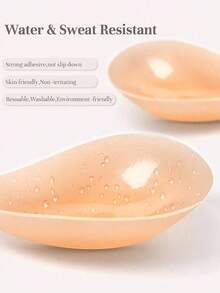 New Silicone Invisible Bra, Anti-Slip Style, Lift And Gather, Designed Specifically For Wedding Photography, Strapless Dresses, Invisible Underwear, Skirts, Dresses, Travel & Vacation To Enhance Cleavage And Sexy Bust - Apricot - View 4