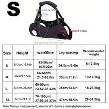 Adjustable Breathable Shoulder Strap Dog Leash, Assist Elderly, Disabled, Small/Medium/Large Dogs Up And Down Stairs, 4 Carrying Modes (Front/Back) - Black - View 5