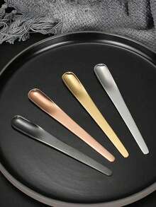 4件套/1件不锈钢咖啡勺/钛镀层冰淇淋勺，创意设计，返校用品，秋季装饰，返校居家必备，秋季必备单品 - 彩色 - 查看 5