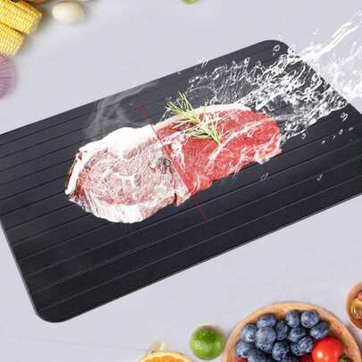 1个肉类解冻托盘，快速解冻板，适用于牛肉、羊肉、鱼类，保持食物新鲜，家庭厨房必备