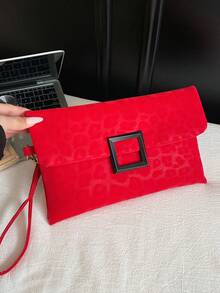 New Luxury Minimalist Clutch Bag - Red - View 10
