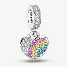 1 PC 925 Sterling Silver Love Series Family And Friends Starry Sky Bead Pendant Ball Suitable For Bracelets DIY Women's Jewelry - Set 6 - View 16