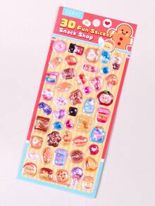 3D卡通浮雕贴纸，可爱动物图案，水晶DIY装饰贴纸，适用于剪贴簿、计划本、日记本、笔记本、笔记本电脑、手机壳等。带有凸起的透明动物图案，是装饰智能手机壳或笔记本的理想选择。 - 彩色 - 查看 8