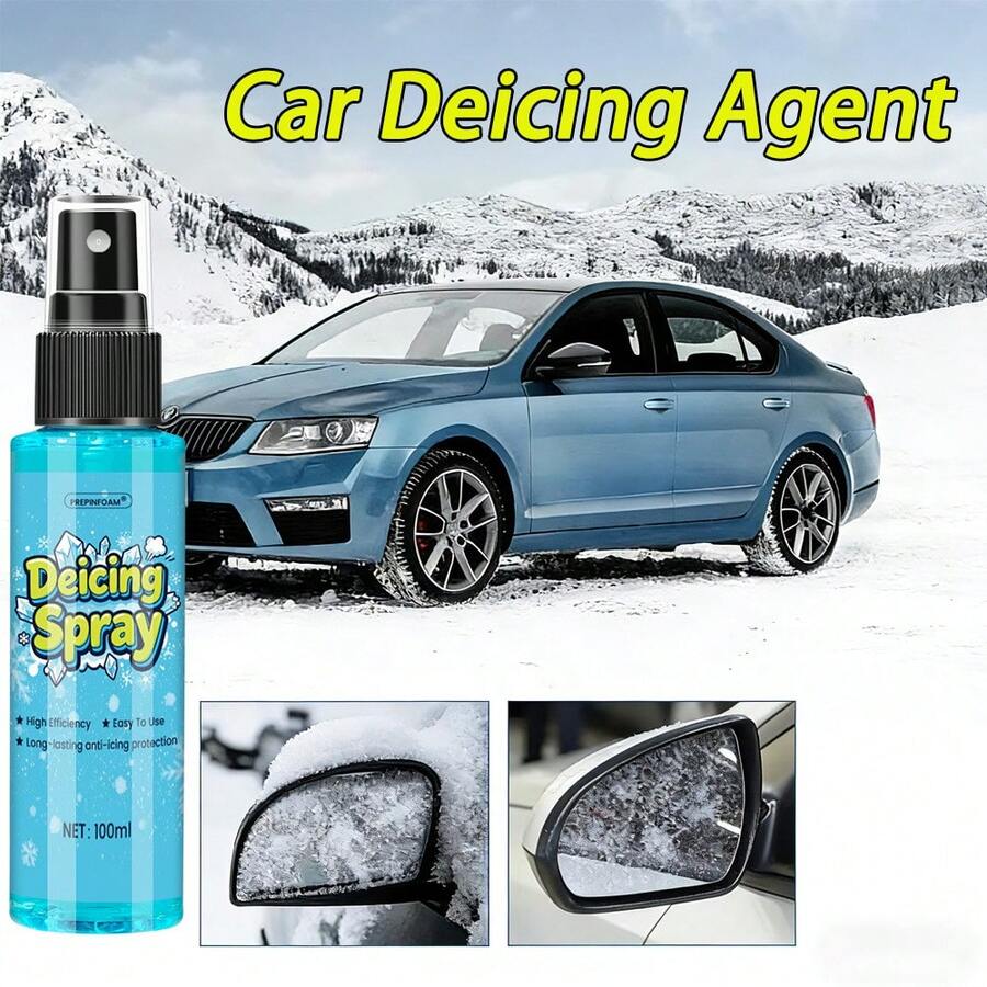JB-XPCS 100毫升速效汽车融雪除冰剂：快速解冻车门锁，数秒内即可清除挡风玻璃霜冻，不刮伤车漆的汽车除冰喷雾：清除玻璃霜冻，不损伤车漆 - 預 - 查看 1