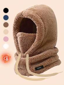 1pc Unisex Winter Warm Fleece Balaclava Hat With Face Mask, 3-In-1 Multipurpose Hat For Men & Women, Windproof Insulated Neck Gaiter For Skiing, Cycling, Outdoor Activities And Work - Multicolor - View 7