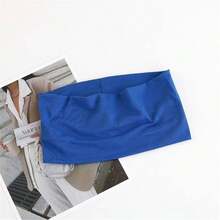 1件装男女通用纯色加宽弹力瑜伽运动头带跑步骑行户外运动吸汗带 - 多色 - 查看 14