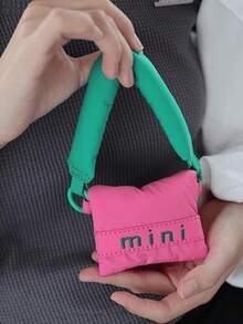 New Mini Small Bag Female Cute Headphone Bag Cloth Handheld Lipstick Bag Data Cable Storage Bag - Pink - View 1