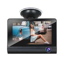 ONEEKA Grabadora de conducción de automóviles de alta definición con múltiples lentes, imagen de marcha atrás de gran angular de 1080P de alta definición del automóvil frente al automóvil, DVR de video oculto de tres lentes con visión nocturna de 1080P de alta definición - negro - Ver 5