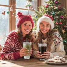 Juego de vasos de vidrio acanalado de 550 ml con tapa y pajita. Resistentes, reutilizables, ideales para viajes y a prueba de fugas: perfectos para café helado, batidos, zumos y cócteles. Lavables y elegantes. - 2 piezas - Ver 9