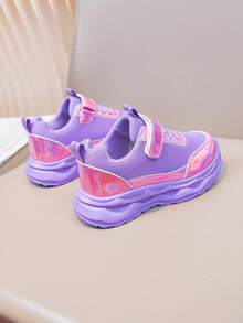 Giày thể thao lưới thoáng khí cho trẻ em, đế dày, thích hợp cho bé trai và bé gái, mùa xuân/thu. - Màu tím - Xem 6
