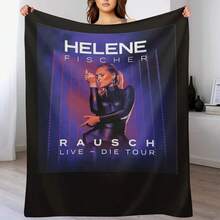 Helene Fischer Live, -Die Tour Throw Blanket Vintage Decoratives Hair Hairy Blankets - Black - View 1