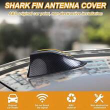 1pc Multi-Color Shark Fin Antenna, Car Roof Decor With Rubber Gasket, Universal Fit For Modern And Classic Car Models, Automotive Exterior Accessory - Car Shark Fin Antenna - View 4
