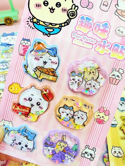 水晶浮雕贴纸 - 复古、可爱、Y2K风格，可移除自粘，清新甜美/极简美学，蝴蝶/动物图案，适用于手机、笔记本电脑、水瓶、汽车、DIY手账等，可爱水晶树脂浮雕装饰贴纸，时尚手机配件