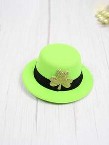 Pinza para el cabello con mini trébol de cuatro hojas - Accesorio del Día de San Patricio, Sombrero de copa verde elástico, adecuado para celebraciones y fiestas, decoración de fiesta festiva, regalo ideal para familiares y amigos - multicolor - Ver 13