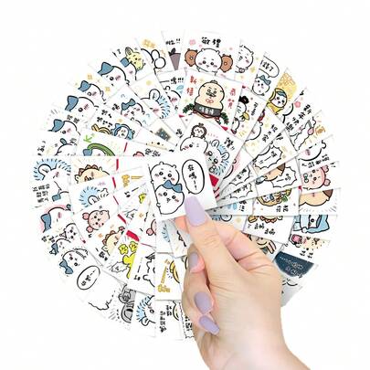 63件日系可爱动漫周边商品，日系可爱卡通动漫个性化涂鸦手机壳、杯子、行李箱、防水贴纸，开学礼物，送给粉丝、家人和朋友的完美小礼物，情人节礼物，新年礼物，复活节礼物