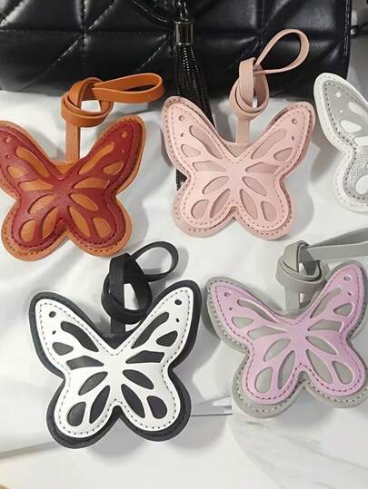 单只 2026 新款 Y2K 女士时尚镂空蝴蝶仿皮挂件 | 背包手提包挂件、汽车钥匙扣、钥匙圈挂件、家居装饰、生日新年礼物，送给姐妹、闺蜜、奶奶、女友、妈妈