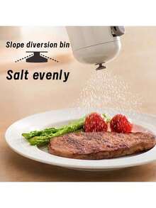 1 件厨房玻璃盐瓶容器，家用防潮密封香料罐，方便透明的盐研磨器分配器，用于盐、胡椒、辣椒粉和其他颗粒调味料