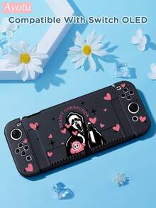 Ayotu Shark & Strawberry & Cat & Heart Theme Protective Case For Switch,Compatible New Switch2(2025)/Switch NS/Switch OLED,Can Be Installed In The Dock Without Removing The Protective Case,Universal Gamepad Protective Cover, Switch Gaming Accessories, Anti-Drop, Scratch-Resistant, Spring Romance/Back To School Gifts/Christmas Gifts/Valentine's Day Gifts - Multicolor - View 22
