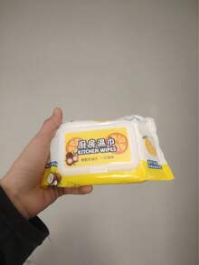 Powerful Degreasing Kitchen Wipes, Heavy Oil Stain Remover For Range Hoods, Household Cleaning Wet Tissues - Yellow - View 7