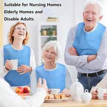 Extra Large & Wide Size, Waterproof & Stain-Resistant, Reusable, Suitable For Nursing Homes & Home Care, Solving The Problem Of Elderly & Dementia Patients Soiling Clothes During Meals, A Worry-Free Nursing Care Option. - Red Upgraded Version - View 6