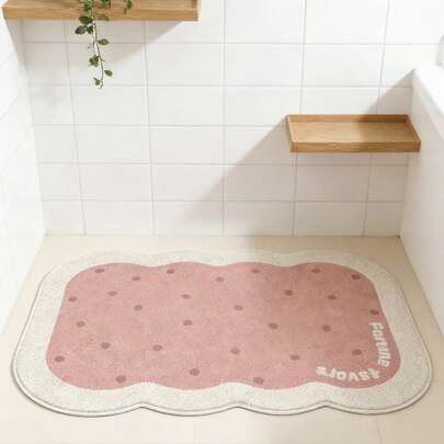1 pezzo Tappetino da bagno morbido e assorbente con stampa colorata a biscotti, tappeto per l'ingresso del bagno, tappetino da bagno, tappeto da bagno, zerbino, piccolo tappeto, tappeto, tappetino, decorazione per la casa, tappeto d'area, tappetino da esterno, decorazione per la casa, tappeto d'area, tappeto da camera da letto, tappeto lavabile