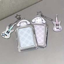 3英寸PVC可爱猫兔卡套，时尚摇滚风卡片展示架 - 彩色 - 查看 2