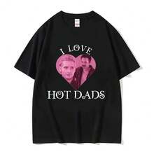 Camiseta I Love Spicy Dad "Twilight" con patrón de Charlie Swan y Billy Burke, camiseta de algodón para hombres y mujeres, ropa de calle de verano 2025 - Negro - Ver 1