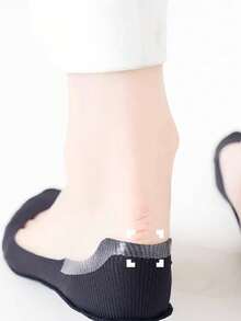 女士夏季硅胶防滑隐形薄冰丝船袜柔软透气休闲弹力低帮踝袜 - 彩色 - 查看 8