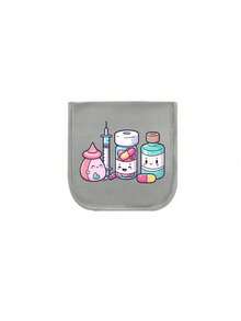 Bolsa de medicina portátil, bolsa de almacenamiento con patrón de pastillas y jeringas de dibujos animados lindos, organizador de medicina compacto y kit de primeros auxilios, kit médico portátil, conveniente para viajes, uso diario/exterior/viajes/dormitorio, accesorio médico esencial para personas conscientes de la salud y viajeros frecuentes, bolsa de medicina pequeña de tela multifuncional, bolsa de primeros auxilios médica portátil, bolsa de medicina para viajes al aire libre, bolsa de almacenamiento de medicina de primeros auxilios para dormitorio, kit de supervivencia, bolsa de almacenamiento de cuidado de la salud diario, regalo del Día del Maestro, regalo de regreso a la escuela, regalo de Pascua - Multicolor - Ver 16
