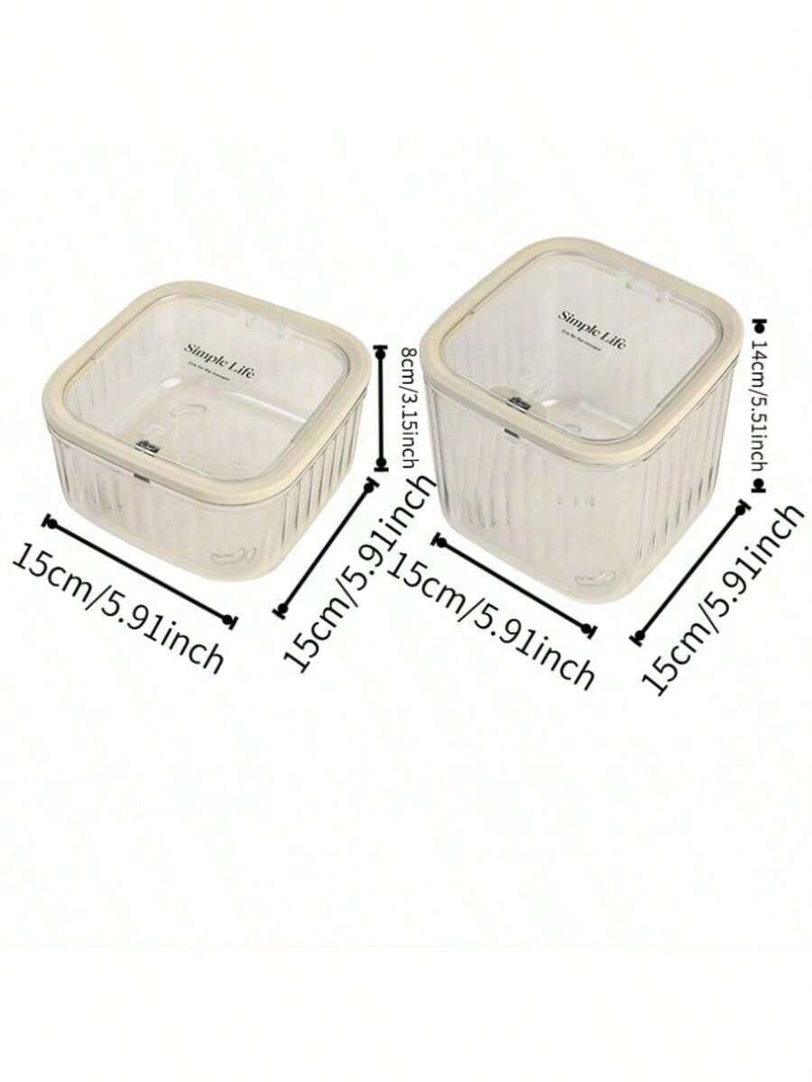 1pc High Quality Transparent Small Desktop Trash Can, Multifunctional Makeup Vanity And Office Desk Organizer - Multicolor - View 1