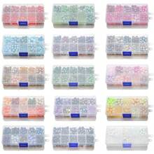 一盒200颗，10种颜色混装玻璃珠，适合制作女士首饰、手机挂饰、包包吊坠、钥匙扣、汽车装饰、吊坠、节日礼物、生日礼物 - 10格色系 - 查看 12