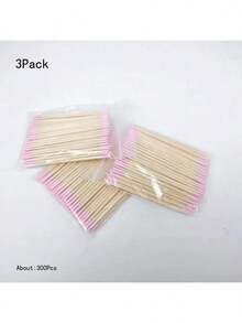 100 Pcs Double-Ended Nail Polish Remover Sticks, Dual Tip Disposable Nail Art Cleanup Tools, Precision Cotton Swabs For Nail Gel Polish Removal, Cuticle Cleaning, Eyebrow Makeup Correction, Lint-Free Small Makeup Remover Sticks, Portable Beauty Tools For Home Salon, Manicure, Pedicure, Eyelash, Brow Shaping, Travel & Daily Makeup Use (Available In 1 Packs) - 粉紅色 100個 - 查看 8