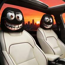 2pcs Car Seat Headrest Cover, Double-Sided Hellcat Pattern, Universal Fit, Fun And Quirky Car Headrest Cover,Beach,Summer,Vacation,Holiday,Travel Essential,Going Out Tops,Household Items - Multicolor - View 7