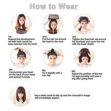 Anime Cosplay Wig, Long And Short Synthetic Hair, Suitable For Halloween Costume Parties, With Free Wig Cap - 白色 - 查看 5