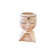 1个简约心形女孩摆件，适用于化妆刷、笔筒、桌面收纳、家居/办公装饰 - 彩色 - 查看 12