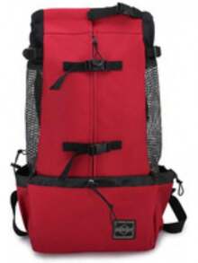 屋外での買い物に最適な、通気性と通気性に 頭が露出した犬用ペットバックパック (M,ライトグレー) - ライトグレー - チェックする 8