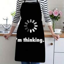 1PC Creative Text Theme Kitchen Apron, Suitable For Household Kitchen Cooking, Baking, BBQ, And Patio Use, Or Both Men And Women, A Unique And Creative Gift - Multicolor - View 18
